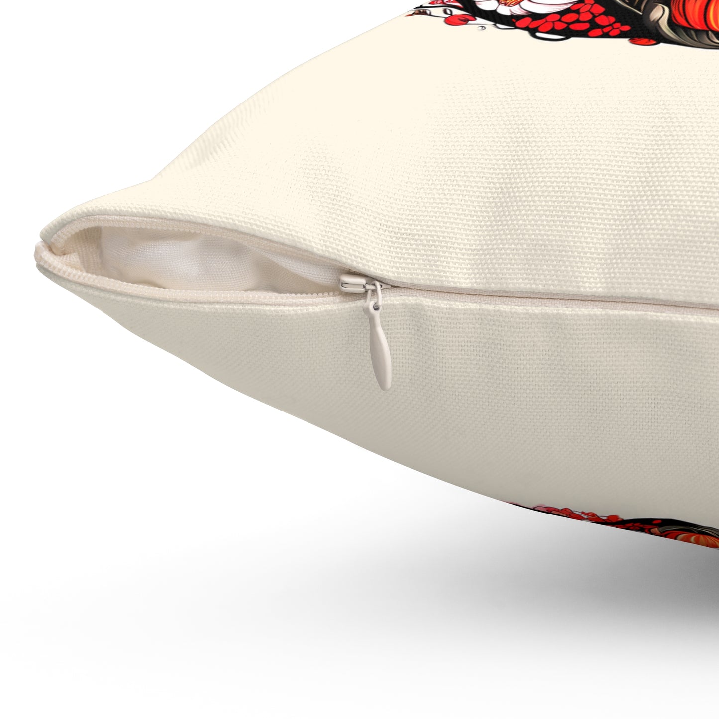 Autumn Pumpkin Spun Polyester Square Pillow