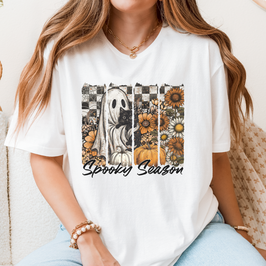 Vintage Halloween Ghost Floral Tee