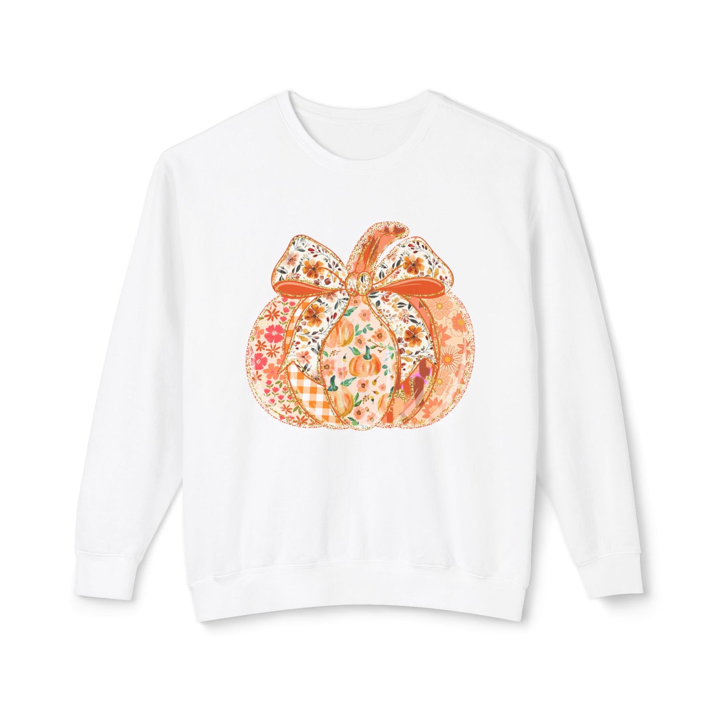 Pumpkin Cottage Core Floral Sweater