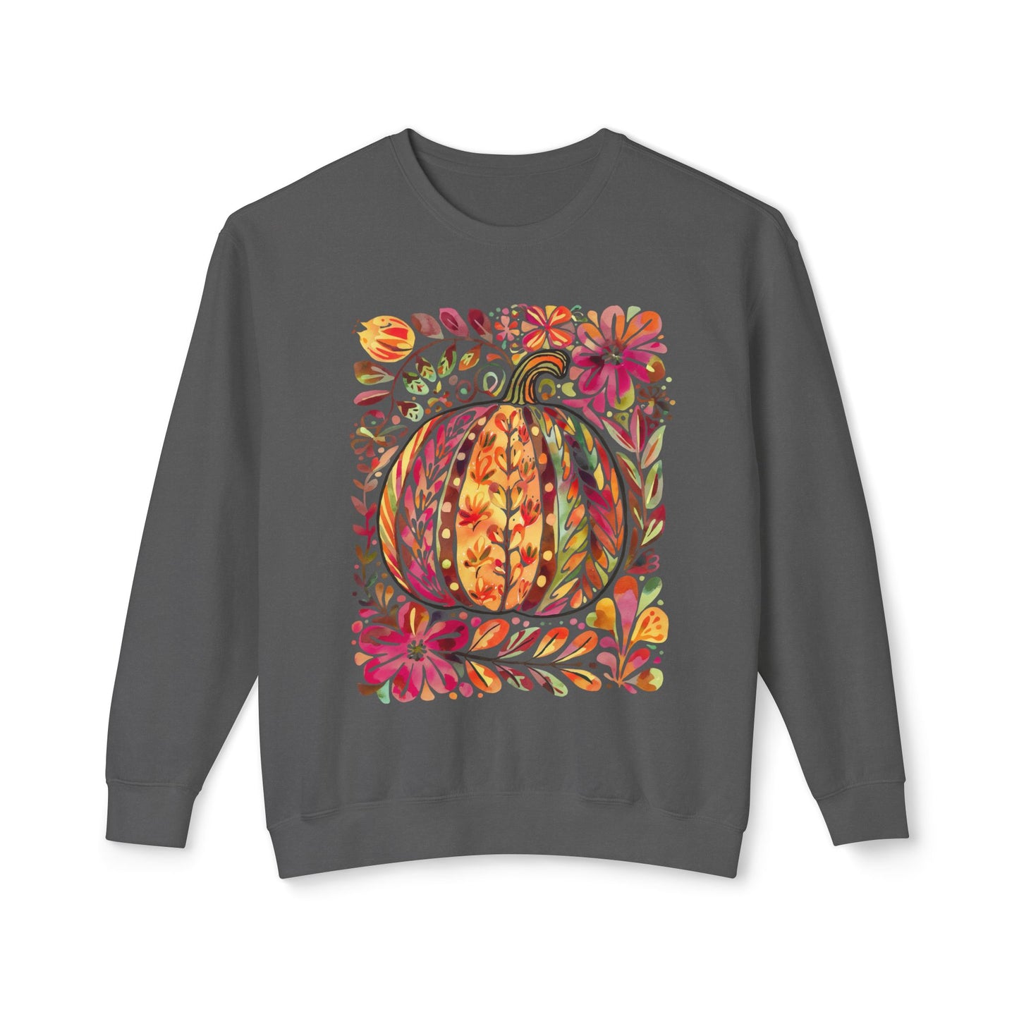 Pumpkin Boho Floral Sweatshirt