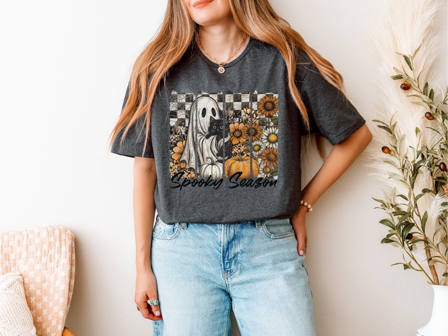 Vintage Halloween Ghost Floral Tee