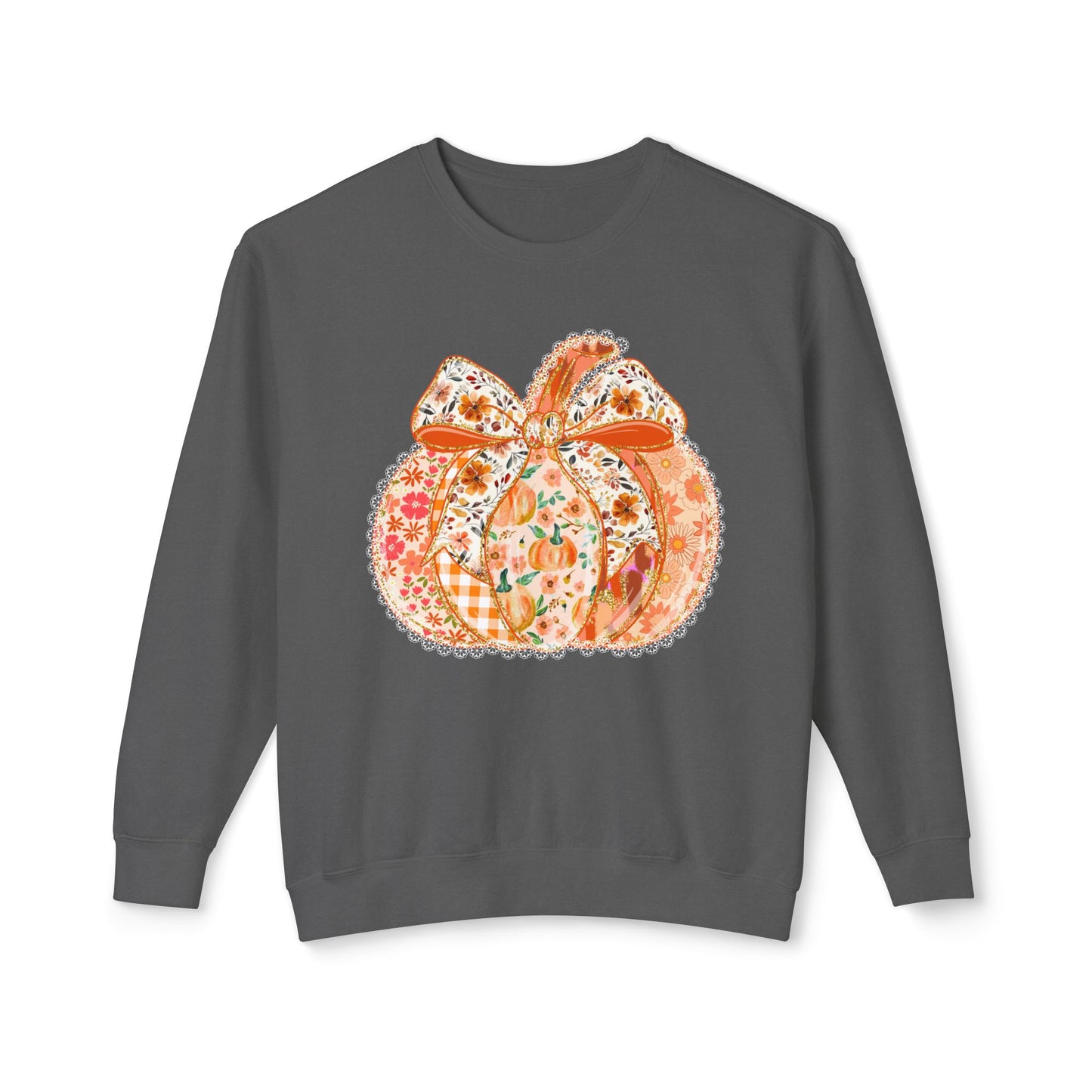 Pumpkin Cottage Core Floral Sweater