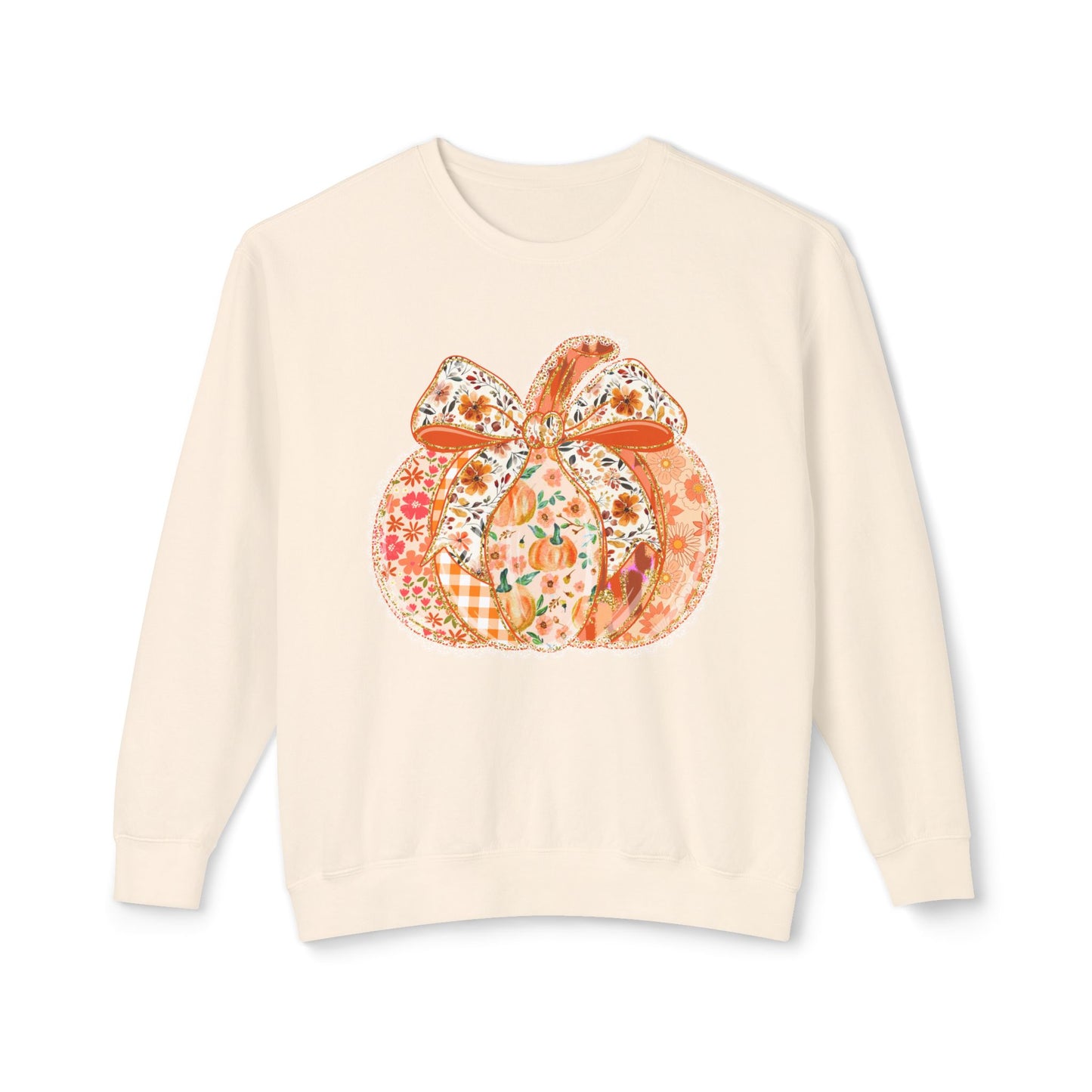 Pumpkin Cottage Core Floral Sweater