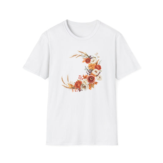 Autumn Floral Moon Fall Tee