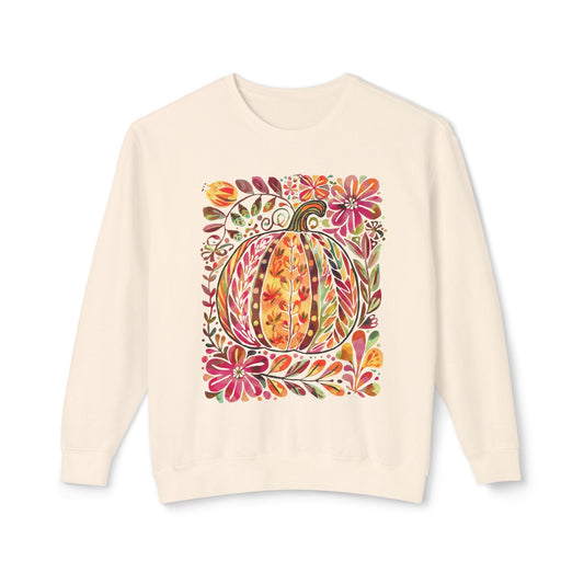 Pumpkin Boho Floral Sweatshirt
