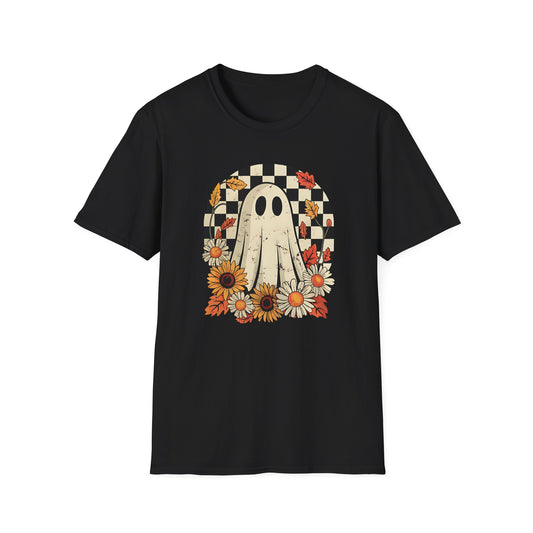 Cute Halloween Ghost Floral Tee
