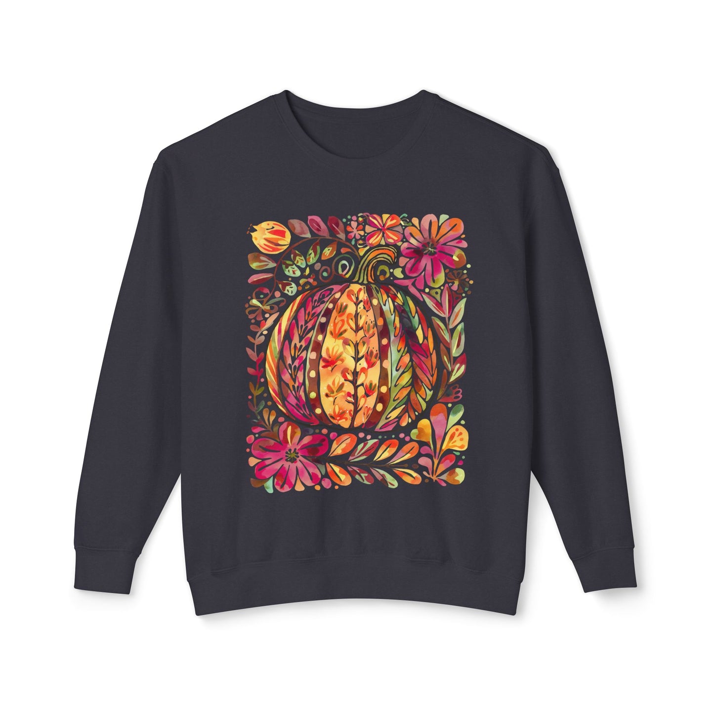 Pumpkin Boho Floral Sweatshirt