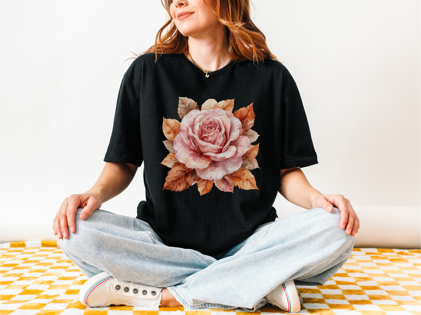 Autumn Floral Artisitic Fall Tee